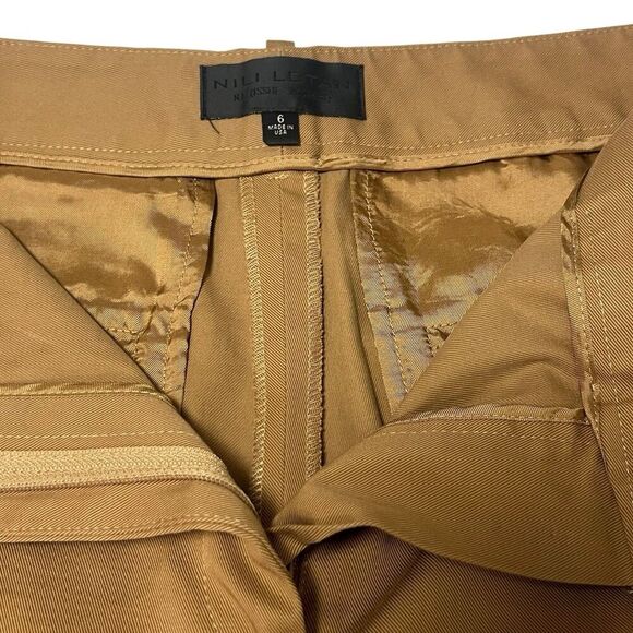 Nili Lotan Arielle Pant Straight Leg Pants in Whiskey Quiet Luxury Tan Size 6 - Picture 9 of 11